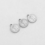 SG.200 // Surgical Steel Elizabeth Coin 2 Pendant, 1Pc / P-SS-1138