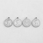 SG.200 // Surgical Steel Elizabeth Coin 2 Pendant, 1Pc / P-SS-1138