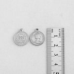 SG.200 // Surgical Steel Elizabeth Coin 2 Pendant, 1Pc / P-SS-1138