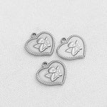 SG.208 // Surgical Steel Angel Heart Pendant, 1Pc / P-SS-1146