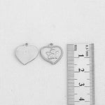 SG.208 // Surgical Steel Angel Heart Pendant, 1Pc / P-SS-1146