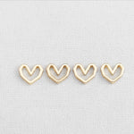 SG.321 // Surgical Steel Angled Line Hearts Pendant, 1Pc / P-DF-0202
