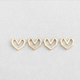 SG.321 // Surgical Steel Angled Line Hearts Pendant, 1Pc / P-DF-0202