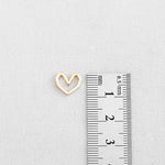 SG.321 // Surgical Steel Angled Line Hearts Pendant, 1Pc / P-DF-0202