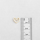 SG.321 // Surgical Steel Angled Line Hearts Pendant, 1Pc / P-DF-0202