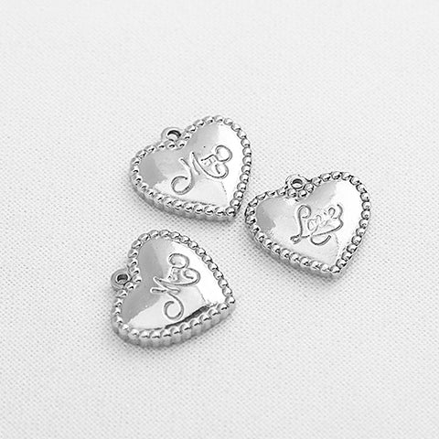 SG.216 // Surgical Steel Mary & Love Pendant, 2Pc / P-SS-1169