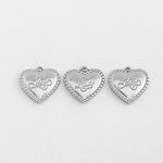 SG.216 // Surgical Steel Mary & Love Pendant, 2Pc / P-SS-1169