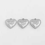 SG.216 // Surgical Steel Mary & Love Pendant, 2Pc / P-SS-1169