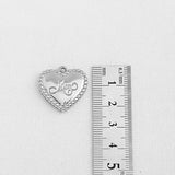 SG.216 // Surgical Steel Mary & Love Pendant, 2Pc / P-SS-1169