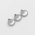 SG.217 // Surgical Steel Circle Serrature Pendant, 2Pc / P-SS-1170