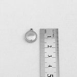 SG.217 // Surgical Steel Circle Serrature Pendant, 2Pc / P-SS-1170