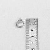 SG.217 // Surgical Steel Circle Serrature Pendant, 2Pc / P-SS-1170