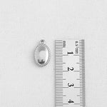 SG.218 // Surgical Steel Oval Serrature Pendant, 2Pc / P-SS-1171