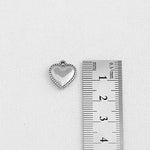 SG.219 // Surgical Steel Heart Serrature Pendant, 2Pc / P-SS-1172