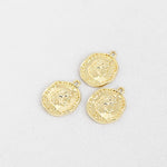 SG.326 // Surgical Steel 1973 Coin 10.5mm Pendant, 2Pc / P-SS-1195
