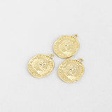 SG.326 // Surgical Steel 1973 Coin 10.5mm Pendant, 2Pc / P-SS-1195