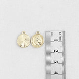 SG.326 // Surgical Steel 1973 Coin 10.5mm Pendant, 2Pc / P-SS-1195