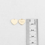 SG.225 // Surgical Steel Lettering Heart  Pendant, 1Pc / P-SS-1155
