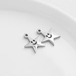 SG.329 // Surgical Steel Smile Star Pendant, 6Pc / P-SS-1179