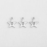 SG.329 // Surgical Steel Smile Star Pendant, 6Pc / P-SS-1179