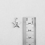 SG.329 // Surgical Steel Smile Star Pendant, 6Pc / P-SS-1179