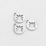 SG.231 // Surgical Steel Round Twinkle Pendant, 2Pc / P-SS-1184