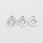 SG.231 // Surgical Steel Round Twinkle Pendant, 2Pc / P-SS-1184