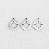 SG.231 // Surgical Steel Round Twinkle Pendant, 2Pc / P-SS-1184