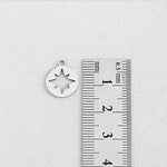 SG.231 // Surgical Steel Round Twinkle Pendant, 2Pc / P-SS-1184