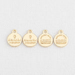 SG.331 // Surgical Steel Energy Lettering Pendant, 2Pc / P-SS-1190