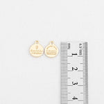 SG.331 // Surgical Steel Energy Lettering Pendant, 2Pc / P-SS-1190