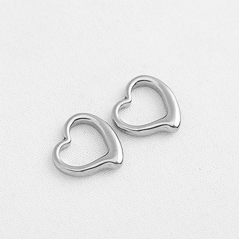 SG.244 // Surgical Steel Chubby Heart 24mm Pendant, 1Pc / P-SS-1202