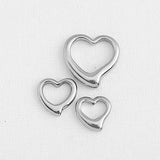 SG.244 // Surgical Steel Chubby Heart 24mm Pendant, 1Pc / P-SS-1202