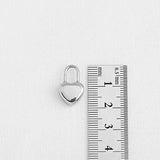 SG.251 // Surgical Steel Heart Lock Pendant, 2Pc / P-SS-1200
