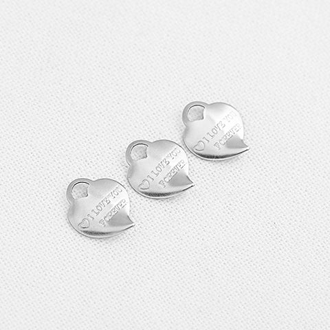 SG.333 // Surgical Steel Love Forever Heart Pendant, 10Pc / P-SS-1203