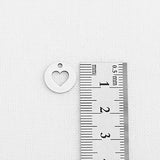 SG.246 // Surgical Steel Round Heart Pendant, 2Pc / P-SS-1187