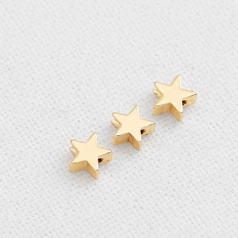 SG.258 // Surgical Steel Mini Star Bead, 1 Pc  / P-DF-0211