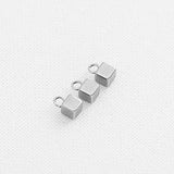 SG.255 // Surgical Steel Mini Cube Pendent, 6 Pc  / P-SS-1206