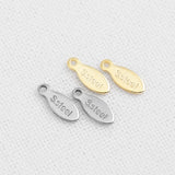 SG.256 // Surgical Steel Fish Style Pendent, 10 Pc  / P-SS-1207