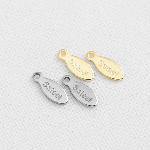 SG.256 // Surgical Steel Fish Style Pendent, 10 Pc  / P-SS-1207