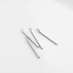 SG.254 // Surgical Steel Silver Stick Pendent, 6 Pc  / P-SS-1205
