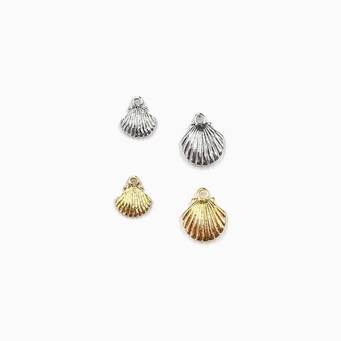 PD.0014-06 // shell ring pendant, Jewelry Supplies, Jewelry Making, (Gold, Rhodium Plated), 2 pc