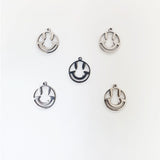 SG.598 // Surgical Steel round smile pendant [Silver], 1 pc