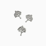 SG.602 // Surgical Steel Heart tree single ring pendant [Silver], 1 pc