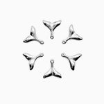 SG.596 // Surgical Steel Mini whale tail Pendant [Silver], 1 pc