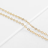 SG.277 // Surgical Steel Gold Emboss Chain, 1M  / P-CC-0053