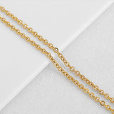 SG.290 // Surgical Steel 2.5mm Gold Chain, 50 cm / P-CC-0111