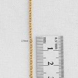 SG.290 // Surgical Steel 2.5mm Gold Chain, 50 cm / P-CC-0111