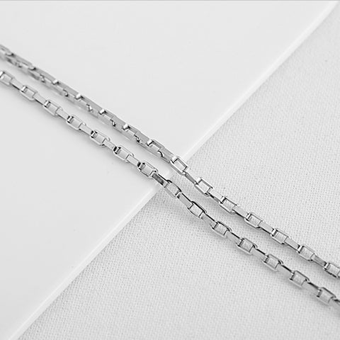 SG.287 // Surgical Steel 3mm Rectangle Chain, 50 cm / P-CC-0104