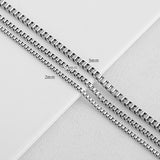 SG.296 // Surgical Steel  2/2.4/3 mm Box Chain, 50 cm / P-CC-0102,0122,0123